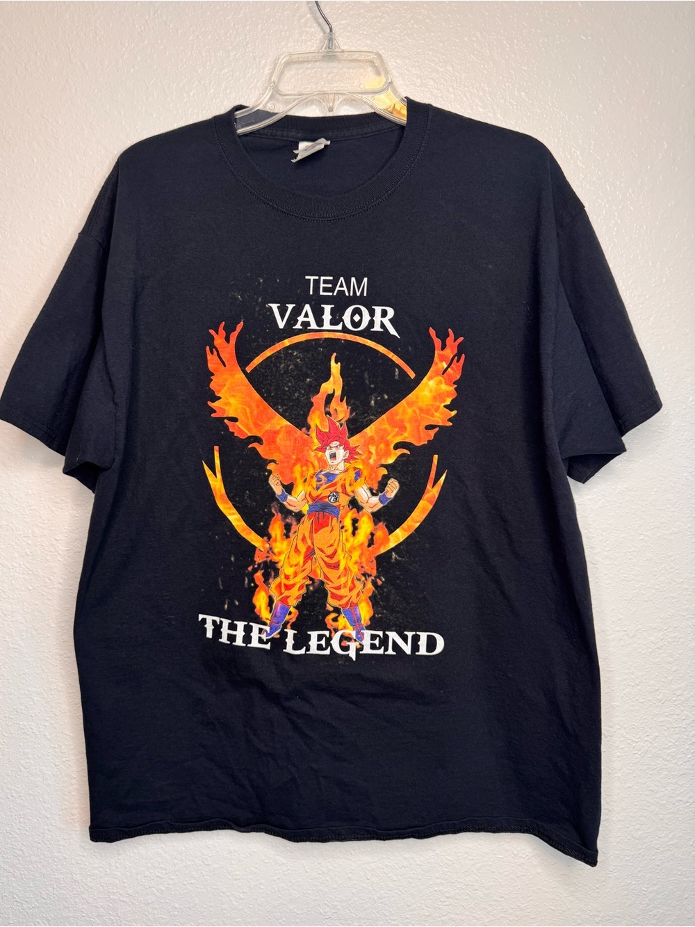 Team Valor The Legend Goku Black Fruit of the Loom T Shirt size XL anime graphic